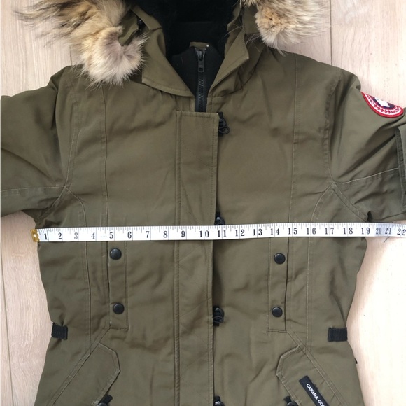 Authentic Canada Goose Arctic Program Long Goose Down Jacket in Military Green S - Picture 13 of 16
